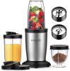 KOIOS 850W Bullet Blender for Shakes and Smoothies;  11 Pieces Personal Smoothie Blenders for Kitchen;  Small Cup Grinder with 2 * 17Oz To-Go Cups and