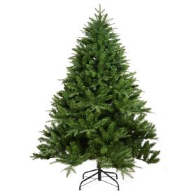 6-FT Artificial Christmas Tree with 1600 Tips,No Light, Unlit Hinged Spruce PVC/PE Xmas Tree for Indoor Outdoor, Green