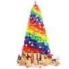 7 Feet Artificial Hinged Traditional Christmas Tree with Metal Stand