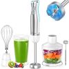 Hand Blender;  5 in 1 Multi-Purpose Immersion Blender set;  1100 watts 12 Adjustable Speed Stick Blender;  600ml Beaker;  500ml Food Processor Contain