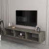 Shallow Floating TV Console; 60 inches; Grey