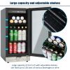 Built-in and Freestanding 15" Mini Beverage Refrigerator/Wine Cabinet, 120 Cans, 34-65¬∞F, Quiet, Adjustable Shelves, LED Lighting, ETL , Touch Contro