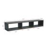 Shallow Floating TV Console; 60 inches; Grey