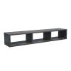 Shallow Floating TV Console; 60 inches; Grey