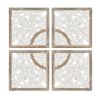 Arwen Two-tone Medallion Carved Wood 4-piece Wall Decor Set