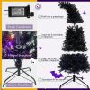 6FT Artificial Fir Bent Top Halloween Christmas Tree, Xmas Tree Bendable Grinch Style Christmas Tree Holiday Decoration w/1,080 Lush Branch Tips, 300