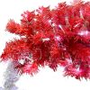 6FT Hinged Fir Artificial Fir Bent Top Christmas Tree, Xmas Tree Bendable Santa Hat Style Christmas Tree Holiday Decoration,1250 Lush Branch Tips, 300