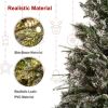 The best choice product 6 -foot pre -decoration Yunshan hinge artificial mixed PE/PVC Christmas tree, with 1273 pointed, 29 pine cones, 240 lights, me