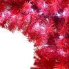 6FT Hinged Fir Artificial Fir Bent Top Christmas Tree, Xmas Tree Bendable Santa Hat Style Christmas Tree Holiday Decoration,1250 Lush Branch Tips, 300