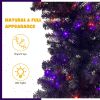 6FT Artificial Fir Bent Top Halloween Christmas Tree, Xmas Tree Bendable Grinch Style Christmas Tree Holiday Decoration w/1,080 Lush Branch Tips, 300