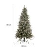 The best choice product 6 -foot pre -decoration Yunshan hinge artificial mixed PE/PVC Christmas tree, with 1273 pointed, 29 pine cones, 240 lights, me