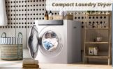 Electric Portable Clothes Dryer;  Front Load Laundry Dryer with Touch Screen Panel and Stainless Steel Tub for Apartments;  Dormitory;  and RVs