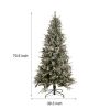 The best choice product 6 -foot pre -decoration Yunshan hinge artificial mixed PE/PVC Christmas tree, with 1273 pointed, 29 pine cones, 240 lights, me