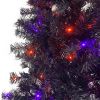 6FT Artificial Fir Bent Top Halloween Christmas Tree, Xmas Tree Bendable Grinch Style Christmas Tree Holiday Decoration w/1,080 Lush Branch Tips, 300