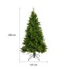 7.5-FT Artificial Christmas Tree with 1685 Tips,400LED, Unlit Hinged Spruce PVC/PE Xmas Tree for Indoor Outdoor, Green