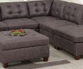 Living Room Furniture Tufted Corner Wedge Dark Brown Breathable Leatherette 1pc Cushion Wedge Sofa Wooden Legs