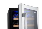 15 Inch Wine Cooler Refrigerators 28 Bottle Fast Cooling Low Noise Wine Fridge with Professional Compressor Stainless Steel, Digital Temperature Contr