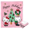 Hello Kitty; Mistletoe Aggretsuko Comics Silk Touch Throw Blanket; 50" x 60"