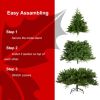 6 -foot artificial Christmas tree with 1,600 cutting -edge, no light, no light hinged cloud fir PVC/PE Christmas tree, suitable for indoor and outdoor