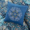 8 Piece Reversible Bed in a Bag, Deep Blue Damask, Granada, Queen