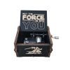 Antique Carved Wooden Music Box - May The Force Be With You - Perfect Gift for Kids 3+