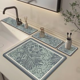 Kitchen Counter Top Faucet Absorbent Pad Bathroom Vanity Splash And Water Proof (Option: Color8-10x38CM-Square hole)