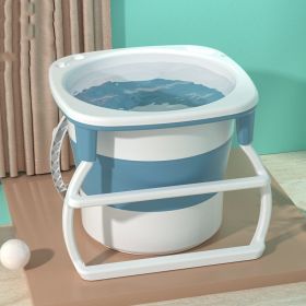 The Shower Bucket Can Be Folded For Adults (Option: Blue-M)