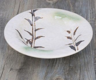 Retro Ceramic Plate Plate Cooking Sushi Thorn Home Use (Option: Bamboo trees form forests)