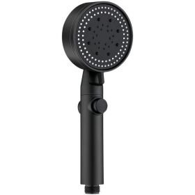 Supercharged High Yield Water Heater Shower Head Shower (Option: Black fifth gear)