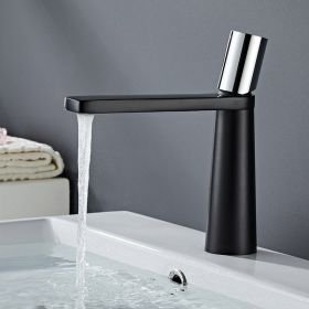 Bathroom And Bathroom Wash Hands And Face Faucets (Option: Black Silver-Short style)