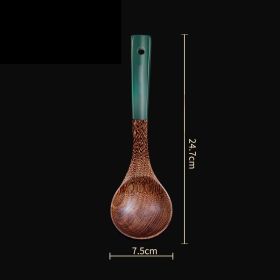 Non-stick Pan High Temperature Resistance Household Wood Spatula (Option: Soup Spoon-Door Frame)