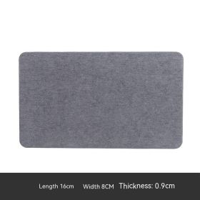 Diatomite Coaster Cup Bathroom Soap Box Hydrophilic Pad (Option: Dark Gray 16x8cm)