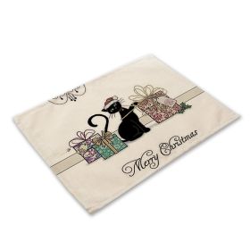 Animal Cat Heat Proof Mat Western-style Placemat Fabric Tableware (Option: MA0125 11)