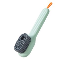 Deep Cleaning Shoe Brush Automatic Liquid Discharge Cleaning Brush Soft Bristles Household Laundry For Daily Use Cleaning Tool (Color: Green)