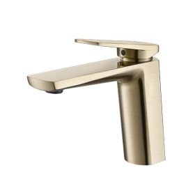 Copper Brushed Washbasin With Hot And Cold Faucets Light And Luxurious Style (Option: Gold standard)