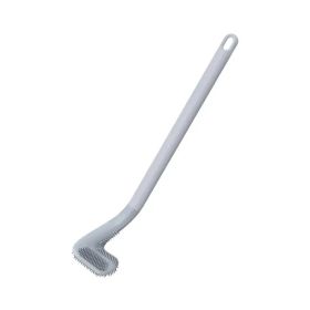 1pc Long Handled Toilet Brush, Golf Shape Toilet Brush, Wall Hanging Deep Cleaning Brush With Non-Slip, Plastic Handle Silicone Bristles For Bathroom (Color: White)