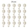 20pcs Self Adhesive Wall Hook Kitchen Bathroom Hook Strong Without Drilling Non-Marking Hook Door Towel Hanger Cute Hook Storage