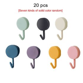 20pcs Self Adhesive Wall Hook Kitchen Bathroom Hook Strong Without Drilling Non-Marking Hook Door Towel Hanger Cute Hook Storage (Color: 20pcs Colorful, Ships From: China)