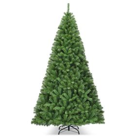 Premium Artificial Hinged PVC Christmas Tree with Metal Stand (size: 7.5ft)