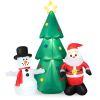 Happy Christmas Holiday Yard Decorations Inflatable W/ LED Lights