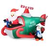 Happy Christmas Holiday Yard Decorations Inflatable W/ LED Lights