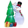 Happy Christmas Holiday Yard Decorations Inflatable W/ LED Lights