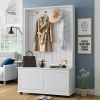 3-in-1 Entryway Hall Tree with Storage Bench and 4 Hooks, Coat Hanger, 40INCH, Stylish and Functional Design for Entrance, Hallway