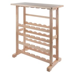 Wood Vinny 24-Bottle Wine Rack, Natural, Natural Finish (finish: natural)