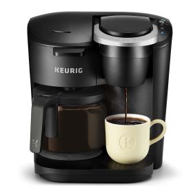 K-Duo Essentials Black Single-Serve K-Cup Pod Coffee Maker, Black (actual_color: black)