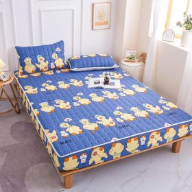 Cotton Covered Anti Slip Cartoon Bedspread (Option: Queuing duck-150x200cm)