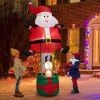 Happy Christmas Holiday Yard Decorations Inflatable W/ LED Lights