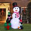 Happy Christmas Holiday Yard Decorations Inflatable W/ LED Lights