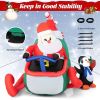 Happy Christmas Holiday Yard Decorations Inflatable W/ LED Lights