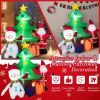 Happy Christmas Holiday Yard Decorations Inflatable W/ LED Lights